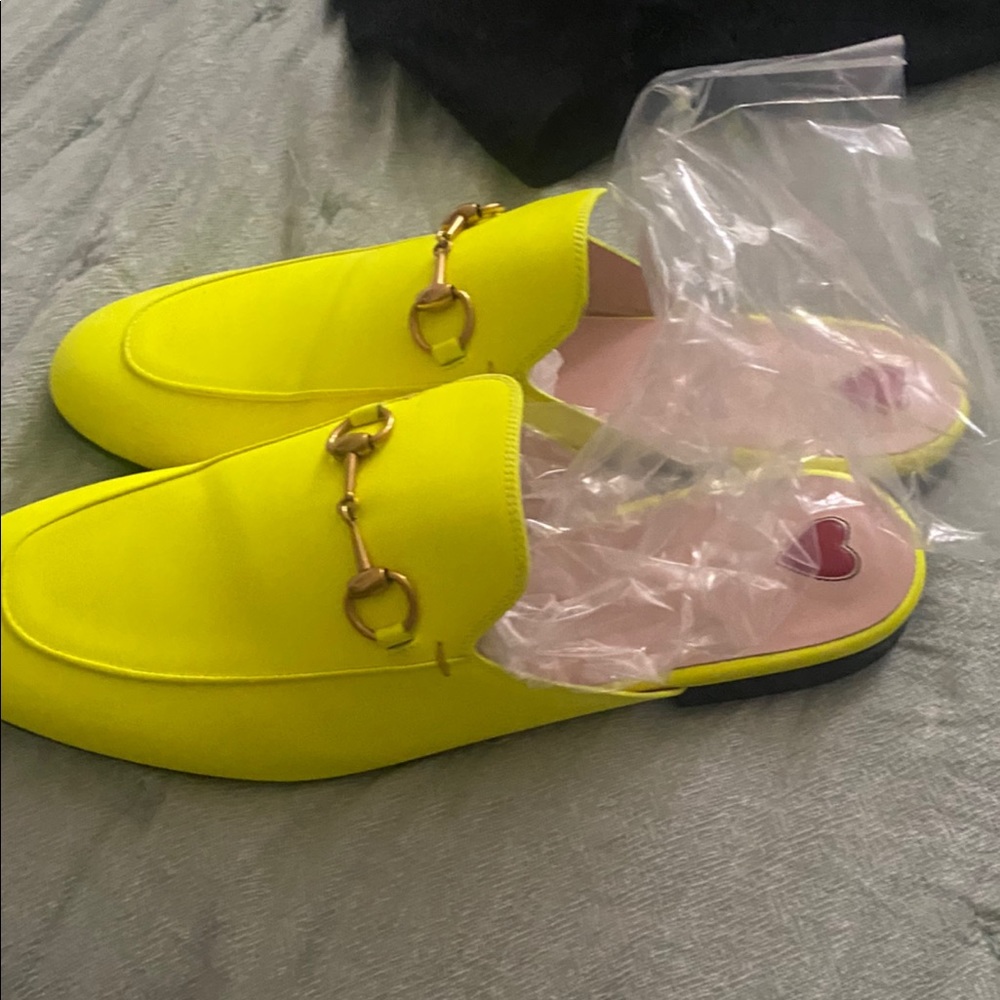 Gucci neon mules. Size 41 runs small